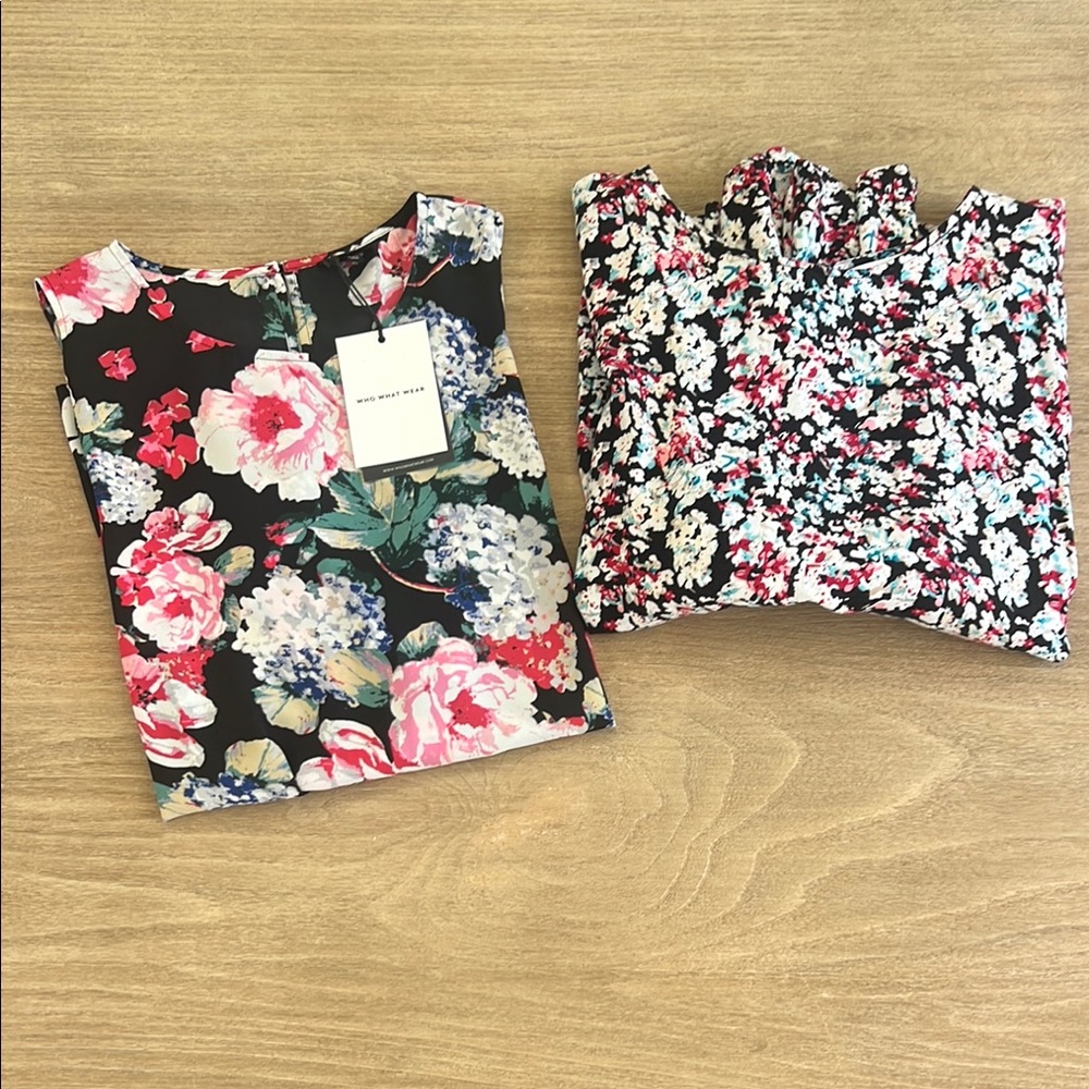 2 Stunning Floral Print Tops